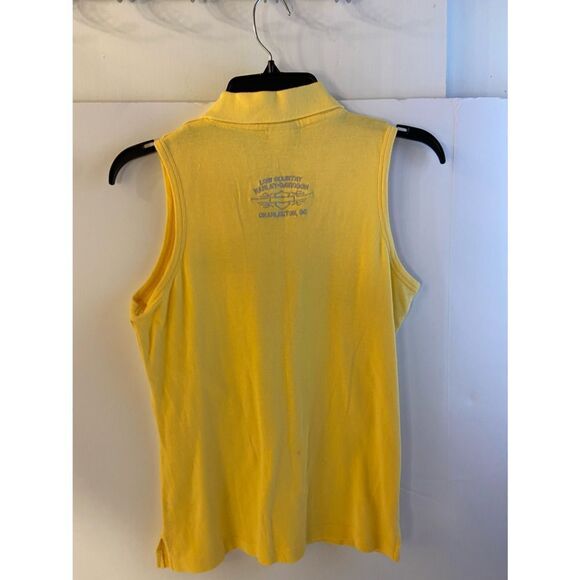 Harley Davison polo sleeveless top large - Picture 3 of 7